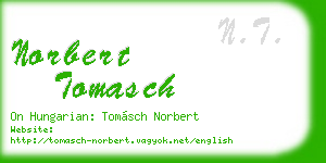 norbert tomasch business card