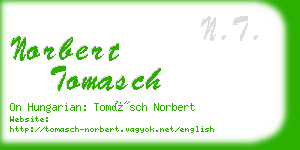 norbert tomasch business card